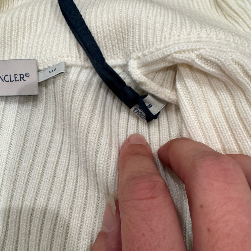 Moncler Cardigan Tricot White Zip Up Knitted Sweater Cardigan - Picture 7 of 13